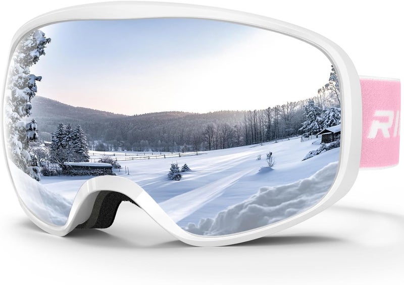 RIOROO Kids Ski Goggles for Boys Girls Aged 3-14, 100% UV Protection OTG Ski Goggles - Image 1